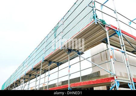 scaffolding construction in home building Stock Photo