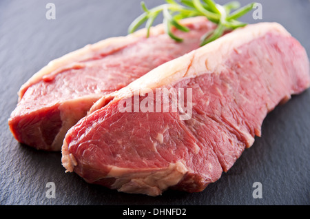 rib eye beef steaks as close up Stock Photo