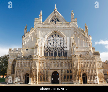 The grand Gothic style Cathedral at Exeter Devon England UK Stock Photo