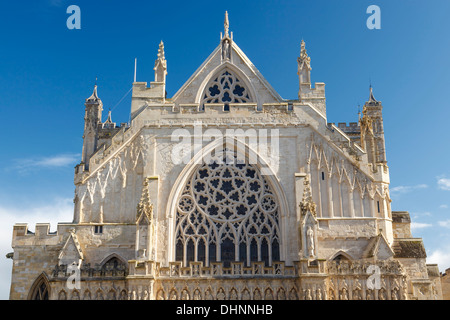 The grand Gothic style Cathedral at Exeter Devon England UK Stock Photo