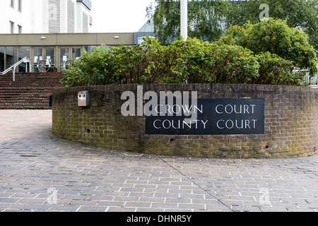 The Law Courts, Crown Court County Court Maidstone Kent, England, UK View from the front. Close up Stock Photo