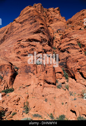 Young man on highline at Red Rock Canyon National Conservation Area Stock Photo