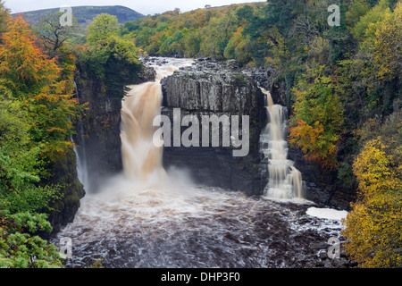 High Force and the River Tees in Autumn Teesdale County Durham UK Stock Photo