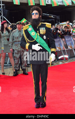 Sacha Baron Cohen aka Admiral General Aladeen World premiere of 'The Dictator' held at the Royal Festival Hall - Arrivals  London, England - 10.05.12 Stock Photo