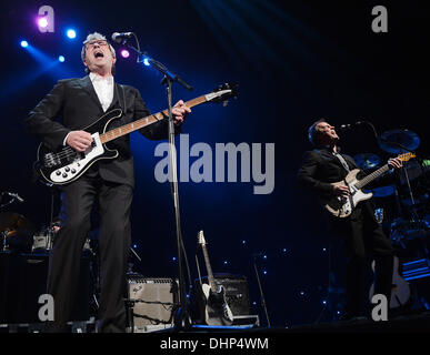 Graham Gouldman and Mick Wilson of 10cc performs on stage at the Royal Albert Hall. London, England- 10.05.12 Stock Photo