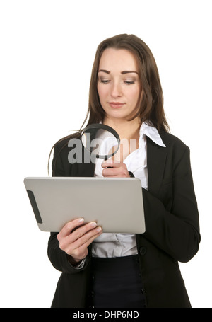 businesswoman with tablet pc Stock Photo