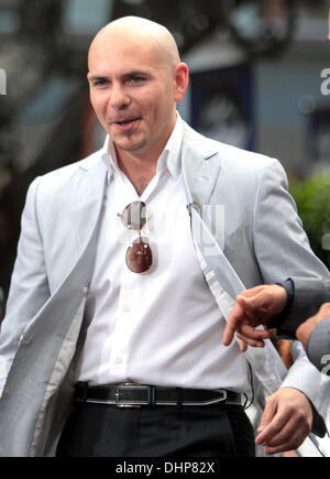 Pitbull Celebrities at The Grove to appear on entertainment news show 'Extra' Los Angeles, California - 11.05.12 Stock Photo