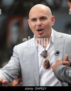 Pitbull Celebrities at The Grove to appear on entertainment news show 'Extra' Los Angeles, California - 11.05.12 Stock Photo