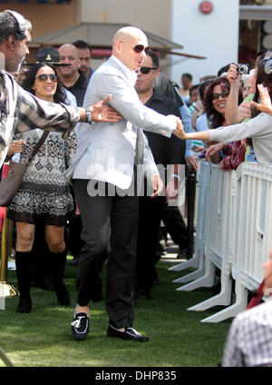 Pitbull Celebrities at The Grove to appear on entertainment news show 'Extra' Los Angeles, California - 11.05.12 Stock Photo