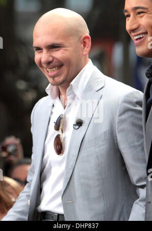 Pitbull Celebrities at The Grove to appear on entertainment news show 'Extra' Los Angeles, California - 11.05.12 Stock Photo