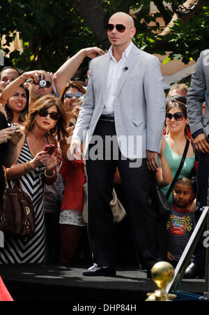 Pitbull Celebrities at The Grove to appear on entertainment news show 'Extra' Los Angeles, California - 11.05.12 Stock Photo