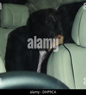 Amanda Holden husband Chris Hughes leaves the Dorchester Hotel London, England - 13.05.12 Stock Photo