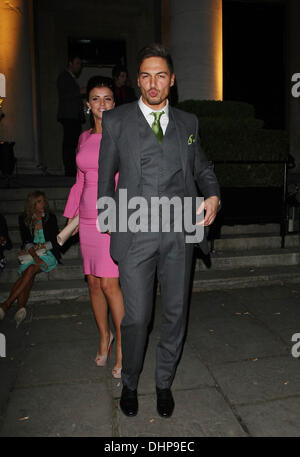 Mario Falcone and Lucy Mecklenburgh The wedding of McFly's Tom Fletcher and Giovanna Falcone in Marylebone - Departures London, England - 12.05.12 Stock Photo