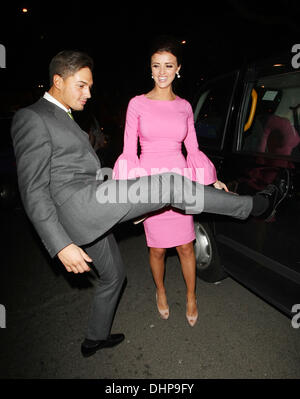 Mario Falcone and Lucy Mecklenburgh The wedding of McFly's Tom Fletcher and Giovanna Falcone in Marylebone - Departures London, England - 12.05.12 Stock Photo