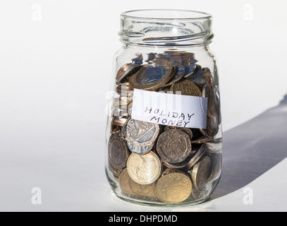 Holiday money savings Stock Photo