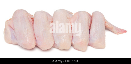 raw chicken wings isolated on white background Stock Photo