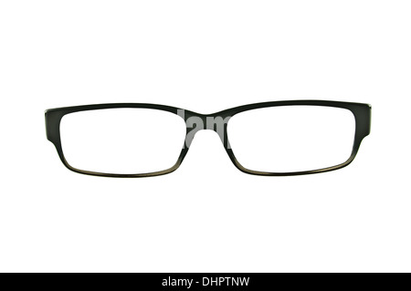 Black eyeglasses frames isolated on pure white Stock Photo