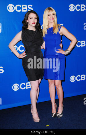 Kat Dennings, Beth Behrs 2012 CBS Upfronts at The Tent at Lincoln Center New York City, USA - 16.05.12 Stock Photo