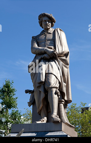 Statue of Rembrandt in Amsterdam, Netherlands Stock Photo
