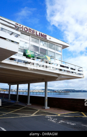 Shoreline Restaurant on Paignton Seafront looking towards the Pier ...