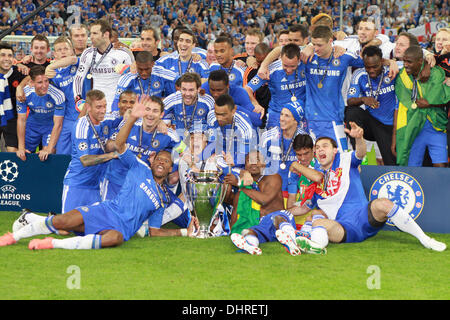 Award ceremony for Chelsea The 2012 UEFA Champions League final