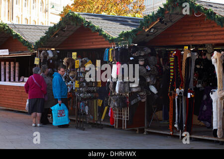 Bournemouth, UK 14 November 2013. Bournemouth prepares for Christmas, with the opening of the Christmas market in Town. Credit:  Carolyn Jenkins/Alamy Live News Stock Photo