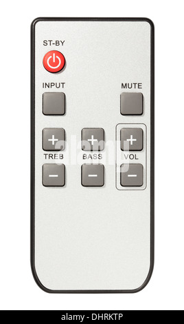 remote control audio isolated on white Stock Photo