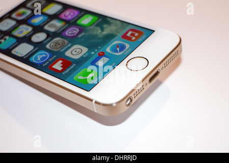 Apple iPhone 5s Gold Touch ID Stock Photo
