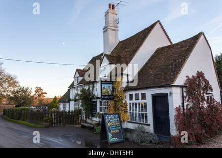 The Bull & Butcher public house in the village of Turville, Buckinghamshire, England, GB, UK. Stock Photo