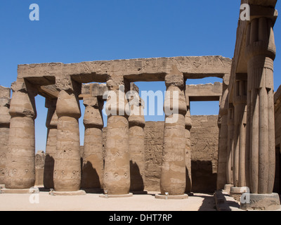 Papyrus Columns In The Court Temple Of Khonsu Karnak Temple Complex 