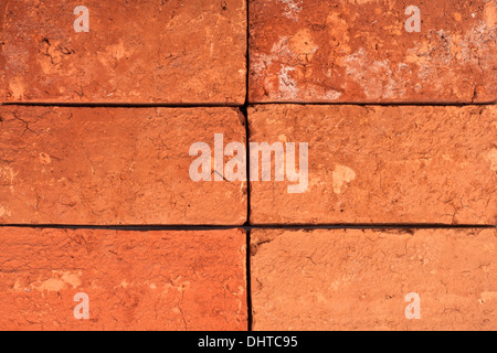 Red clay brick, isolated on white Stock Photo