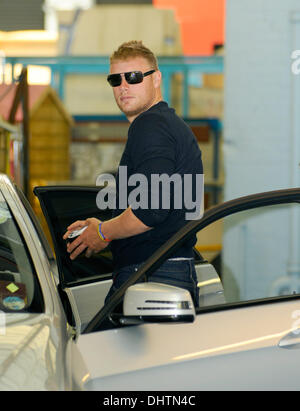 Andrew Flintoff, aka Freddie Flintoff, outside the ITV studios London, England - 23.05.12 Stock Photo