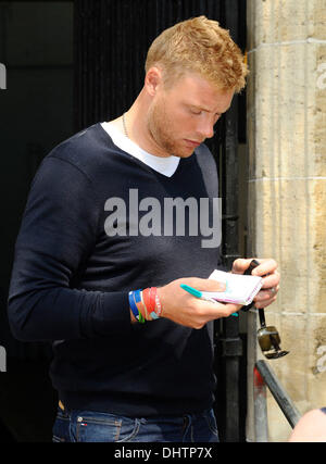 Andrew Flintoff aka Freddie Flintoff outside the ITV studios London, England - 23.05.12 Stock Photo