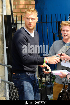 Andrew Flintoff aka Freddie Flintoff outside the ITV studios London, England - 23.05.12 Stock Photo