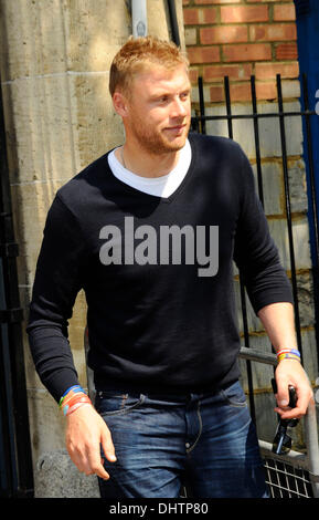 Andrew Flintoff aka Freddie Flintoff outside the ITV studios London, England - 23.05.12 Stock Photo