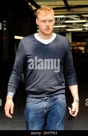 Andrew Flintoff aka Freddie Flintoff outside the ITV studios London, England - 23.05.12 Stock Photo