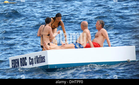 Michelle Rodriguez  seen swimming in the sea at Eden Roc hotel during the 65th annual Cannes Film Festival.  Antibes, France - 23.05.2012 Stock Photo