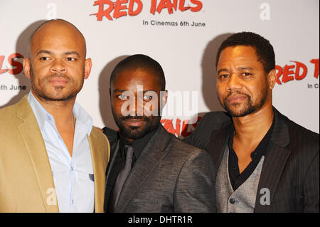 Anthony Hemingway, David Oyelowo & Cuba Gooding Jnr  'Red Tails' - gala screening at the May Fair hotel - Arrivals London, England - 23.05.12 Stock Photo