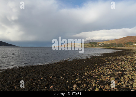 Shore of Loch Broom Ullapool Scotland  November 2013 Stock Photo