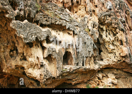 Rock at Devil bridge natural monument in the Syunik region of Armenia. Stock Photo