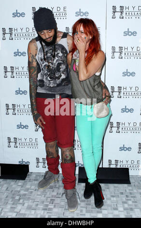 Travie McCoy, Juliette Lewis Travie McCoy of Gym Class Heroes at Hyde Bellagio Resort  Las Vegas, Nevada -27.05.12 Stock Photo