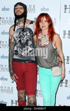 Travie McCoy, Juliette Lewis Travie McCoy of Gym Class Heroes at Hyde Bellagio Resort Las Vegas, Nevada -27.05.12 Stock Photo