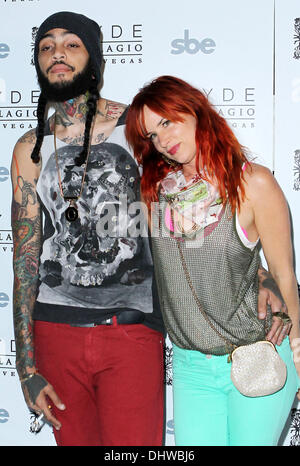 Travie McCoy, Juliette Lewis Travie McCoy of Gym Class Heroes at Hyde Bellagio Resort  Las Vegas, Nevada -27.05.12 Stock Photo