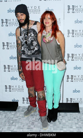 Travie McCoy, Juliette Lewis Travie McCoy of Gym Class Heroes at Hyde Bellagio Resort  Las Vegas, Nevada -27.05.12 Stock Photo