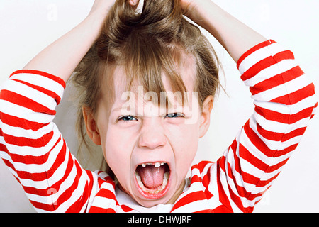 ANGRY CHILD Stock Photo