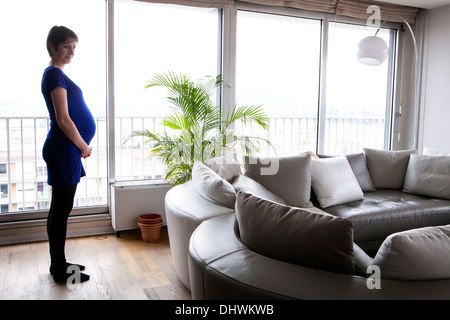 PREGNANT WOMAN Stock Photo