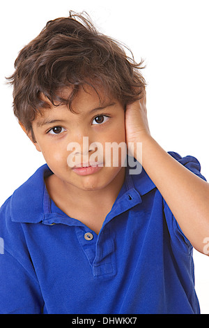 EAR PAIN IN A CHILD Stock Photo