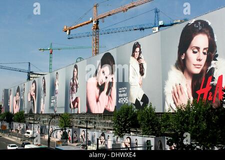 Lana del Rey is featured in a H M advertising campaign which is on display at Bikini Haus which is currently under renovation in Wilmersdorf. Berlin Germany 18.09.2012 Stock Photo Alamy