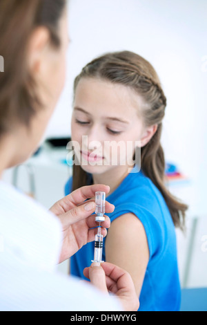 VACCINATING A CHILD Stock Photo