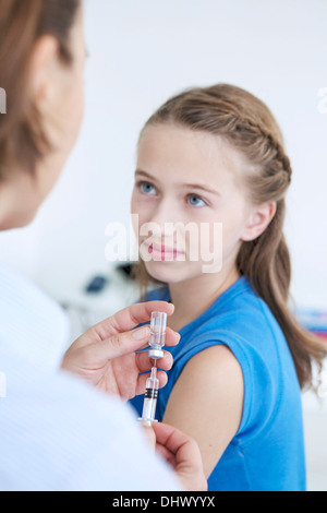VACCINATING A CHILD Stock Photo